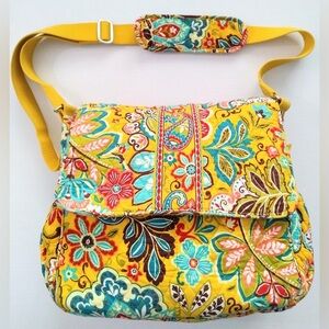 Vera Bradley Quilted Provencal Messenger Crossbody Baby Diaper Bag